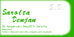 sarolta demjan business card